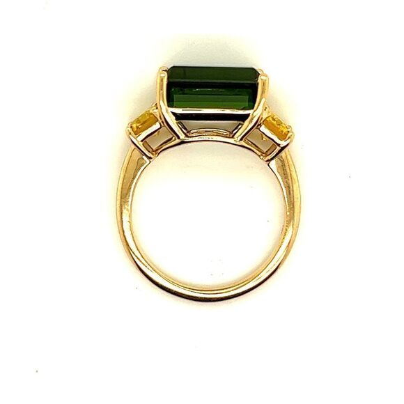 Natural Tourmaline Diamond Ring 7 14 Y Gold 6.15 TCW Certified $5,975 219225 - Picture 7 of 12